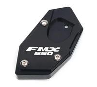 SYMWBD CNC Support De Béquille Latérale pour Moto pour Ho&NDA XLV 600 650 700 TRANSALP Dominator NX650 FMX650 Extension De Plaque De Pied Accessoires(Noir,X-1)