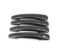 SYMWBD Couvercle Cache-poignées De Porte Extérieures Pour Peugeot 308/3008 (2008-2016) Protection Garnitures Poignées Housses Poignée Porte Voiture(Noir 1)