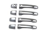 SYMWBD Couvercle Garniture De Poignée Porte Extérieure Pour Chrysler 300C (2011-2025) Décoration Argent Chromé Aspect Fibre Carbone Housses Poignée Porte Voiture(Couleur 1)