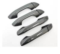 SYMWBD Couvercle Garniture De Poignée Porte Pour Kia Pour Sportage 4 QL KX5 2016-2020 Cache-poignées Décoratifs Aspect Fibre Carbone Argent Housses Poignée Porte Voiture(Noir 1)