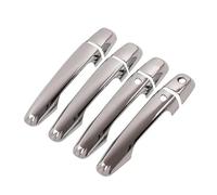 SYMWBD Couvercle Garniture De Poignée Porte Pour Mitsubishi L200 Pour Triton (2015-2021) Protection Aspect Fibre Carbone Housses Poignée Porte Voiture(Argent 3)