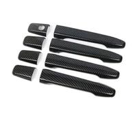 SYMWBD Couvercle Garniture De Poignée Porte Pour Mitsubishi Pour Outlander Pour Lancer ASX 2008-2020 Protection Des Poignées Extérieures Aspect Fibre Carbone Housses Poignée Porte Voiture(Noir 2)