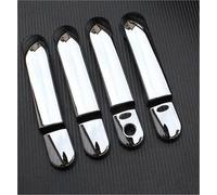 SYMWBD Couvercle Garniture De Poignée Porte Pour Nissan Pour Tiida C11 (2004-2011) Argent Coque Protection Décorative Aspect Fibre Carbone Housses Poignée Porte Voiture(Argent 2)