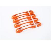 SYMWBD Couvercle Garnitures De Poignées Porte Pour Jeep Pour Renegade 2015+ Avant, Arrière, Extérieur, Côtés Autocollants Housses Poignée Porte Voiture(Orange 2)