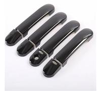 SYMWBD Couvercle Housse De Poignée Porte Extérieure Pour Nissan Pour March, Pour Micra K12 Pour Tiida C11 (2003-2010) Décoration Garnitures Coques Housses Poignée Porte Voiture(Noir 1)