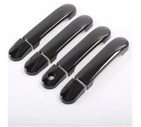 SYMWBD Couvercle Housse De Poignée Porte Extérieure Pour Nissan Pour March, Pour Micra K12 Pour Tiida C11 (2003-2010) Décoration Garnitures Coques Housses Poignée Porte Voiture(Noir 2)