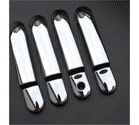 SYMWBD Couvercle Housse De Poignée Porte Extérieure Pour Nissan Pour March, Pour Micra K12 Pour Tiida C11 (2003-2010) Décoration Garnitures Coques Housses Poignée Porte Voiture(Argent 1)