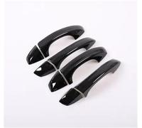 SYMWBD Couvercle Housse De Poignée Porte Extérieure Pour Seat Pour Leon MK3 (2013-2019) Décoration Garniture Coque Protection Housses Poignée Porte Voiture(Noir 1)