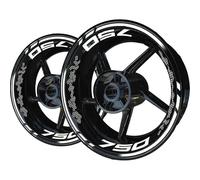 SYMWBD d'autocollants pour Jantes Autocollants De Jante Moto pour Kawasaki Z750 Z 750, Film Réfléchissant, Autocollants en Papier Ensemble Jantes Stickers(Couleur 2)