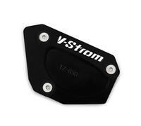 SYMWBD Extension De Support De Béquille De Moto, Coussinet De Pied pour Suzuki DL650 V-Strom 650 Vstrom 2004-2022 Élargisseur de béquille latérale(Noir,X-3)