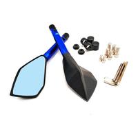 SYMWBD Rétroviseur Moto pour Kawasaki Z1000SX Z750 Z1000 Z650 Z900 Z800 Z250 Z 1000 SX Z 750 1000 Rétroviseurs Latéraux Rétroviseur latéral pour Moto Rétroviseur pour Mot(Bleu)