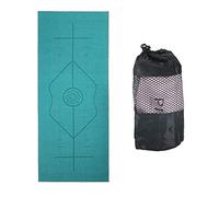SYMX Serviette Yoga Antidérapante, Serviette de Yoga Grip, Ligne de Position, Une Bonne Adhérence Au Sol Anti-bactérien et léger Serviette Tapis Yoga Parfaite pour Le Hot Yoga avec Poche à Cordon,A