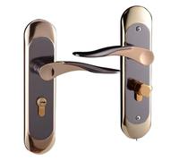 SynapSYA Ensemble De PoignéEs Poignée de porte d'entrée moderne avec verrou confidentialité - Serrure à clé minimaliste for intérieure, loquet chambre coucher, levier