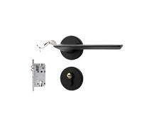 SynapSYA Ensemble De PoignéEs Poignée de porte d'entrée silencieuse avec barillet/goupille for chambre à coucher, kit poignée robuste clés, serrure en aluminium(Color 1)