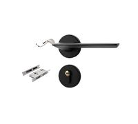 SynapSYA Ensemble De PoignéEs Poignée de porte d'entrée silencieuse avec barillet/goupille for chambre à coucher, kit poignée robuste clés, serrure en aluminium(Color 3)