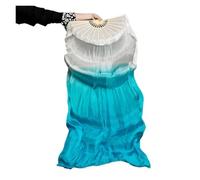 SynapSYA Fan Veil Danse du Ventre Belly Dance 1 Paire (Gauche + Droite) de Voile d'éventail Danse du Ventre,8 m éventail en Bambou(Color 7,210cmX90cm)