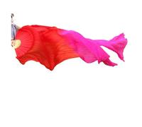 SynapSYA Fan Veil Danse du Ventre Belly Dance Éventail de Danse du Ventre, voiles en Soie, 1 pièce for la Main Gauche et for Droite(Color 6,150cm Imitation Silk)