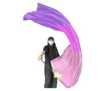 SynapSYA Fan Veil Danse du Ventre Belly Dance Éventail Pliable en Soie dégradé, Fait à la Main, for Danse du Ventre(Style 5,Imitationsilk-180x90)