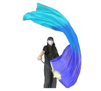 SynapSYA Fan Veil Danse du Ventre Belly Dance Éventail Pliable en Soie dégradé, Fait à la Main, for Danse du Ventre(Style 3,Imitationsilk-180x90)