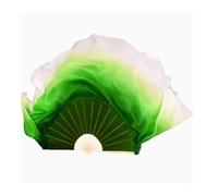 SynapSYA Fan Veil Danse du Ventre Belly Dance Grand éventail de Danse 86 cm, Voile Pliable en Bambou dégradé, Peint à la Main, Accessoires Spectacle for Danseuse Orientale(Color 20,2pcs Right Hand)