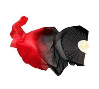 SynapSYA Fan Veil Danse du Ventre Belly Dance Voile éventail for Danse du Ventre, en Soie de 180 cm Long, for Spectacle sur scène, 1 pièce(Color 12,1PC 180x90cm Left)