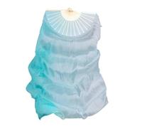 SynapSYA Fan Veil Danse du Ventre Belly Dance Voiles éventails en Soie for Danse du Ventre 180 cm de Long(Color 1,120cm)