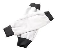 SynapSYA Manchons à Souder en Cuir pour Hommes Manchons de soudage électrique en cuir artificiel, équipement protection for soudeur industriel, avec poignets élastiques(WHITE)