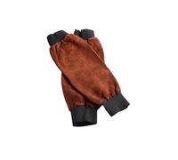 SynapSYA Manchons à Souder en Cuir pour Hommes Manchons de soudage électrique en cuir artificiel, équipement protection for soudeur industriel, avec poignets élastiques(Brown)