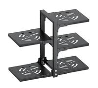 SynapSYA Organiseur de casseroles Organisateur de casseroles à 5 Niveaux for sous-Armoire, Rangement réglable antirouille for Grandes marmites, poêles en Fonte, ustensiles de Cuisine Lourds