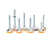 SynapSYA Pied Reglable Pieds de Tour réglables et Fixes, Base Robuste 40 mm 50, M8, M10, M12, antidérapants, Pieds nivellement articulés(50xM10x80mm)