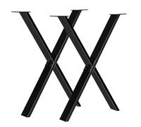 SynapSYA Pieds de Table en Métal Metal Table Legs 28" H 24'' W,Heavy Duty X Shape Furniture Legs,Coffee Table Legs for DIY Furniture