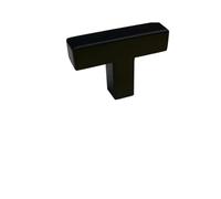 SynapSYA Poignées de Placard Lot de 12 poignées meuble longues noires mates(Single hole 50mm)