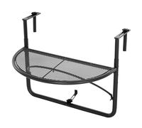 SynapSYA Table De Balcon Pliante Table Basse Suspendue Semi-Circulaire for Balcon, Table d'appoint réglable en métal