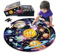 SYNARRY Puzzle de Sol Système Solaire Enfant pour 3 4 5 6 7 8 Ans, Grand 70 Pièces Puzzle Planètes Univers, Jouet Educatif Préscolaire, Jouets Cadeaux pour Enfants de 3 à 8 Ans Garçons Filles