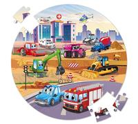 SYNARRY Puzzle Véhicules Enfant 3 4 5 6 Ans, Jouet Garçons 3 4 5 6 Ans | 70 Pièces, Grand Puzzle de Sol, Thème des Engins de Chantier, Jeux Educatif, Cadeau Garcon 3 4 5 6 Ans