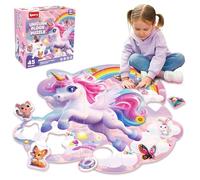 SYNARRY Puzzles de Sol Licorne Enfant pour 3 4 5 6 7 8 Ans, Grand Puzzle Filles 45 Pièces Puzzles, Jouet Educatif Préscolaire, Jouets Cadeaux pour Enfants de 3 à 8 Ans Filles Garçons