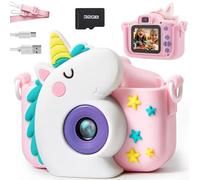 SYNCFUN Appareil Photo pour Enfants pour Filles de 3 à 12 Ans, Appareil Photo pour Enfants, Jouets pour Enfants avec écran 1080p HD, caméra vidéo Selfie, Carte SD 32 Go(Licorne)