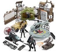 SYNCFUN Jouets Militaires, Véhicules, Figurines Action et Accessoires d'armes, Hélicoptère avec Lumière et Son, Jouets de Base Militaire pour Enfants