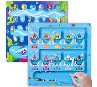 SYNCFUN Jouets Montessori pour garçons et filles de 3 ans, jouets magnétiques, couleur magnétique, labyrinthe de chiffres, reconnaissance de lettres, cadeaux double face pour enfants de 3-5 ans