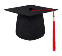 Synchain Toque Chapeau Diplome d'étudiant Bachelor Chapeau Docteur Baccalauréat avec Pendentif pour la Remise de Diplôme - Lycée Cérémonie de Remise Unisexe