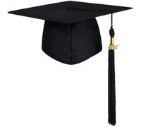 Synchain Toque Diplome Chapeau d'étudiant Bachelor Chapeau Docteur Baccalauréat avec Pendentif pour la Remise de Diplôme - Lycée Cérémonie de Remise Unisexe