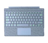 Synchro Bands Type Cover pour Microsoft Surface Pro 7+ / 7 / 6 / 5 / 4 / 3 Generation Clavier mécanique rétroéclairé sans fil portable avec pavé tactile (Ice Blue, USB-C, Bluetooth)