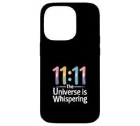 Synchronicité « L'univers chuchote » Numérologie 11:11 Coque pour iPhone 14 Pro