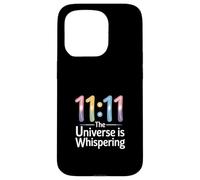 Synchronicité « L'univers chuchote » Numérologie 11:11 Coque pour iPhone 15 Pro