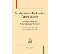 Synchronie Et Diachronie : L'enjeu Du Sens - Mélanges Offerts Au Pr - Hava Bat-Zeev Shyldkrot