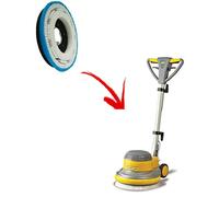 Synclean Brosse à Moquette pour Monobrosse Ghibli Ergoline de 17" (SB143) - Jaune - Plastique - PPL 0,45 C/bride - Ø348 x 121 mm