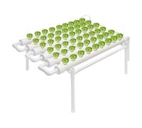 SYNCMH Kit de culture hydroponique, 102 x 62 x 35 cm, 54 trous, technologie NFT avec tuyaux en PVCU, système de culture hydroponique pour herbes, légumes, circulation de l'eau, pour la maison, le