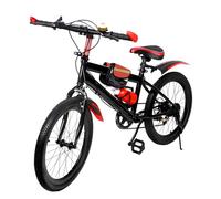 SYNCMH Vélo de Montagne 20 Pouces VTT, 7 Vitesses, Sac de Rangement, Cloche de Boussole, vélo en Acier au Carbone, capacité de Charge 85 kg