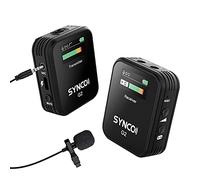 SYNCO G2 A1 Micro Cravate sans Fil avec Écran TFT, Système de Microphones de Lavalier Wireless 2.4Ghz pour Caméra, Smartphone, Tablettes, DSLR Canon Sony Nikon, Microphone-sans-Fils -Cravate-Lavalier