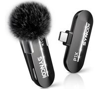 SYNCO Micro Cravate sans Fil, Microphone Cravate sans Fil USB-C pour iPhone 15/16 Pro Max, téléphone Android, P1XT pour Tiktok, Youtube, Streaming, Vlog, pour appareils de USB-C
